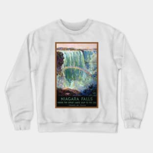 Vintage Travel Poster USA Niagara Falls Crewneck Sweatshirt